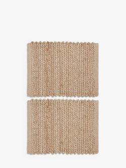 John Lewis Jute Fabric Placemats, Set of 2, Natural, Natural