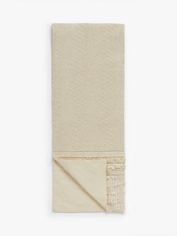 John Lewis Diamond & Chevron Pattern Table Runner, 180cm, Natural, Natural