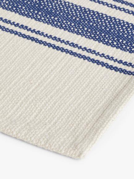 John Lewis Striped Cotton Placemats, Set of 2, Navy/Natural - view 2, Navy/Natural