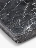 John Lewis Black Marquina Marble Square Coasters, Set of 4, Black