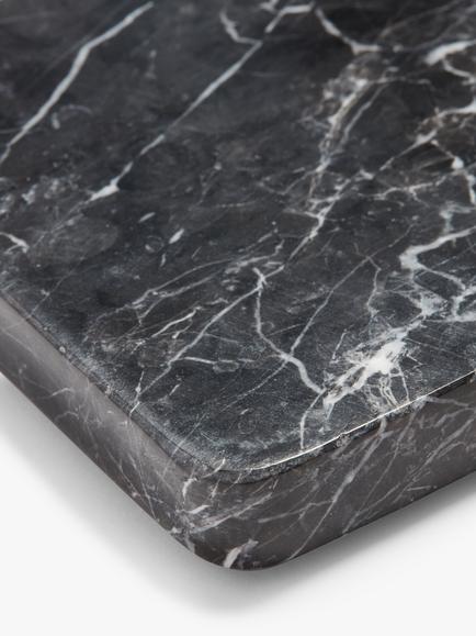 John Lewis Black Marquina Marble Square Coasters, Set of 4, Black - view 2, Black