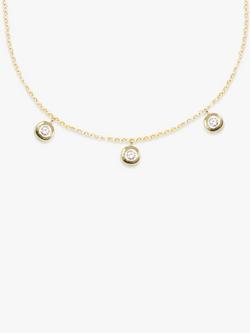 London Road 9ct Gold Diamond Chain Necklace, Gold