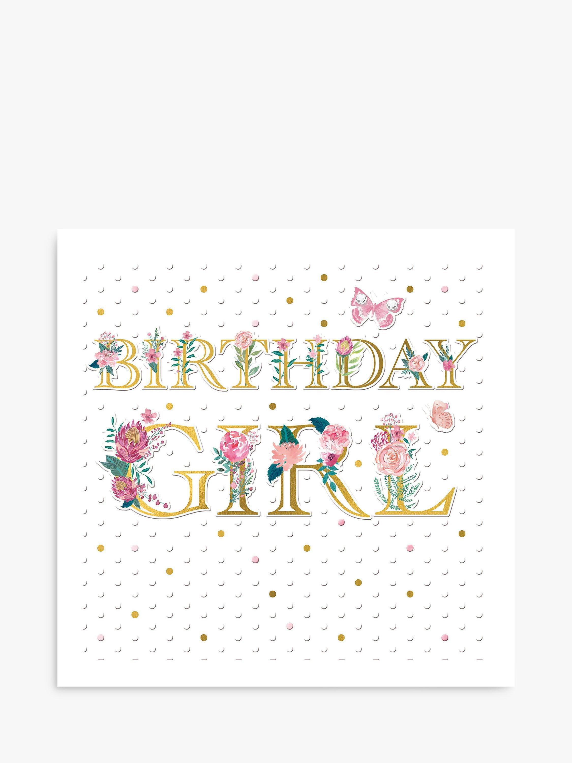 Woodmansterne Floral Birthday Girl Card