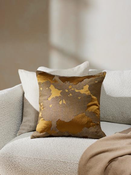 John Lewis Komaka Cushion - view 2, Gold