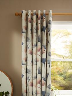 John Lewis Ginkgo Print Pair Blackout/Thermal Lined Eyelet Curtains, Multi, Multi