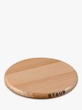 STAUB Round Magnetic Wooden Trivet, Natural