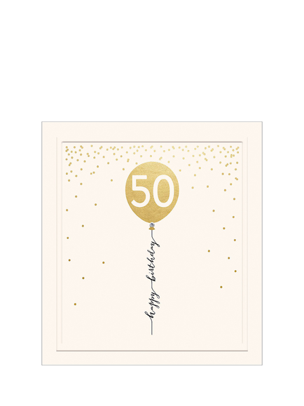 The Proper Mail Company Balloon 50th Birthday Card, 