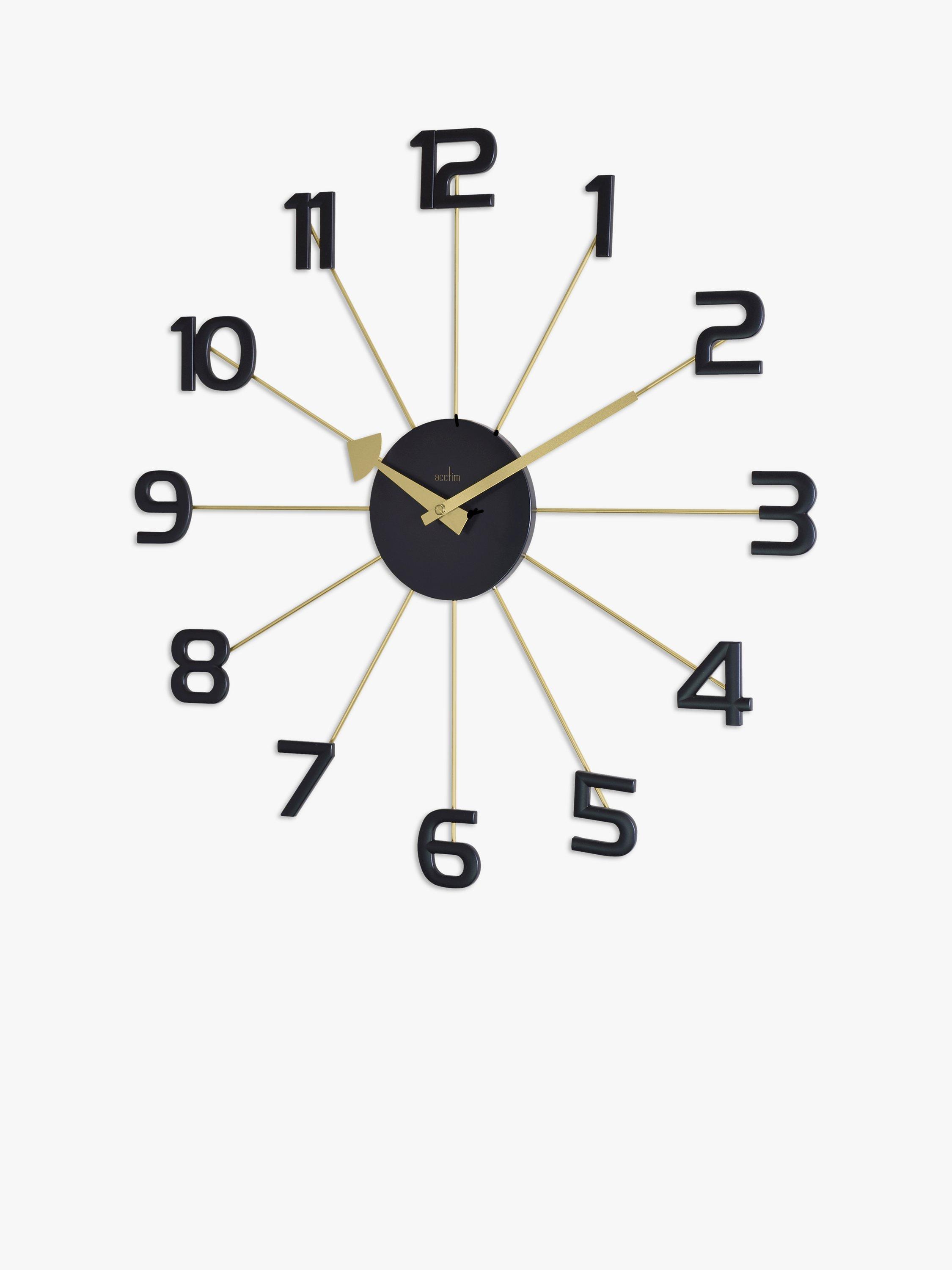 Acctim Astraea Quartz Wall Clock, 49cm, Gold/Brass