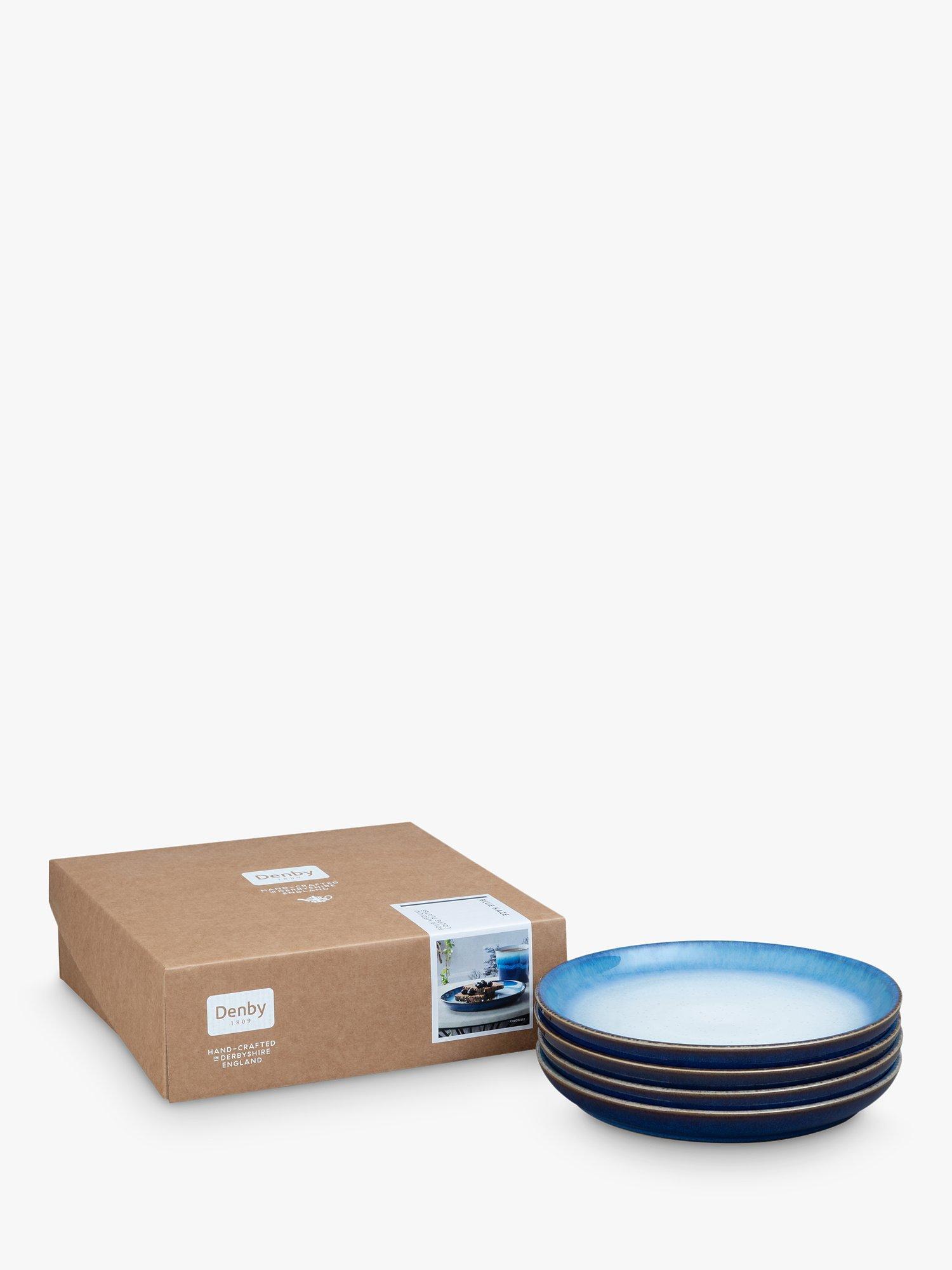 Denby Blue Haze Medium Coupe Plates, Set of 4, 21cm