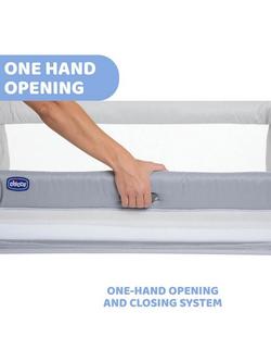 Chicco Next 2 Me Dream Bedside Crib, Grey - view 2, Grey