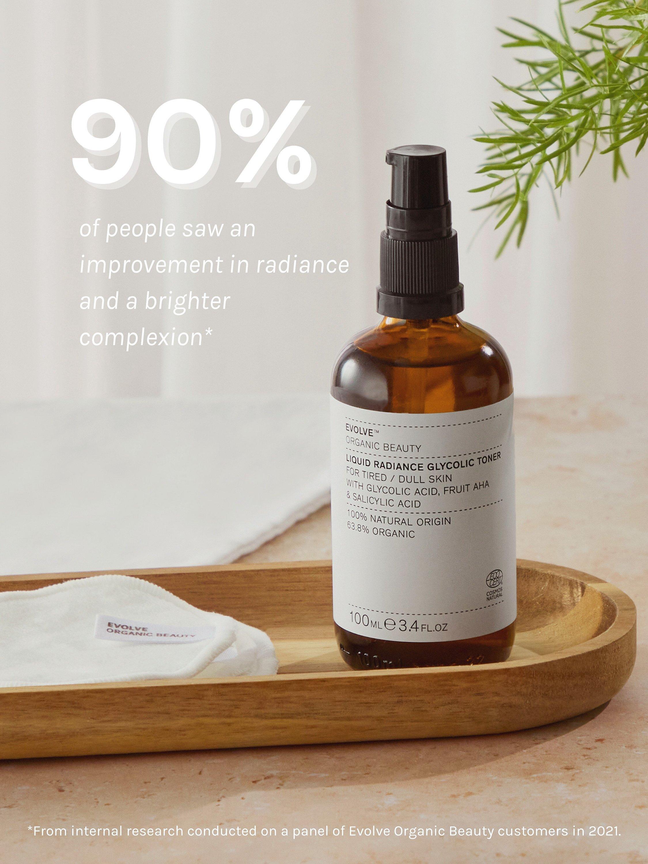 Product image 3 of 4, which shows Evolve Organic Beauty  Liquid Radiance Glycolic Toner, 100ml