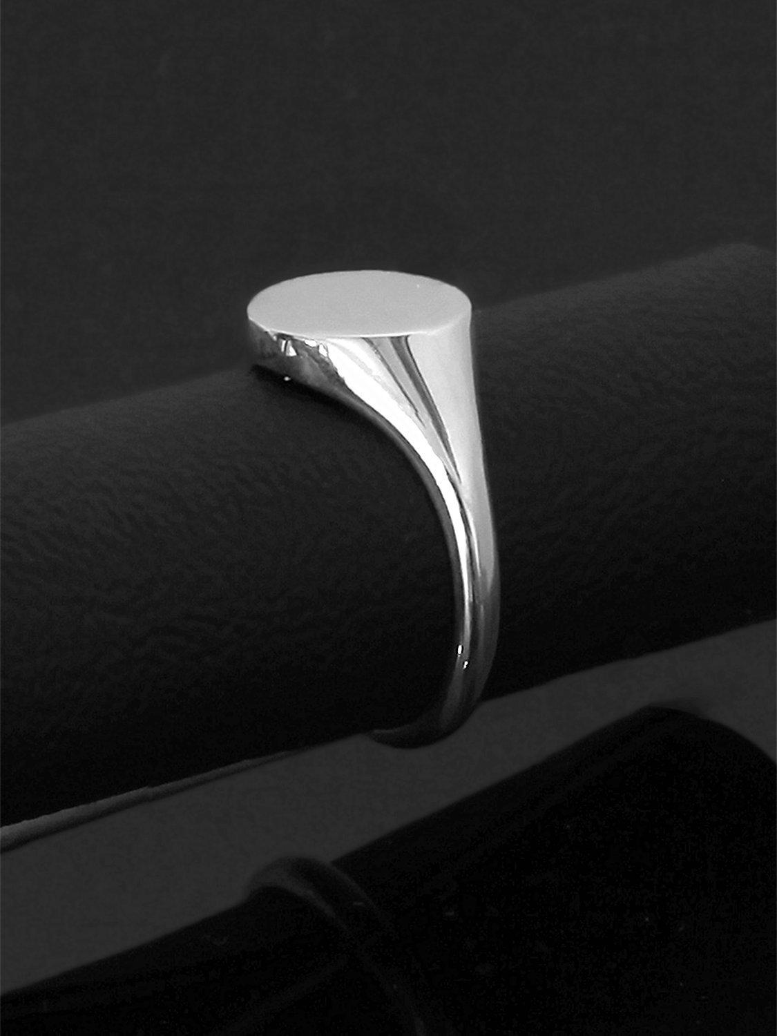 Product image 3 of 4, which shows Nina B Signet Ring, Silver