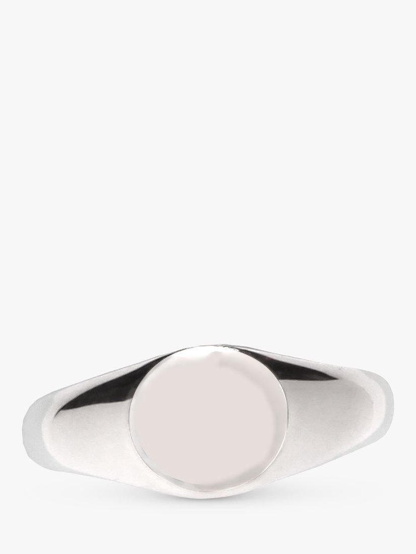 Product image 2 of 4, which shows Nina B Signet Ring, Silver