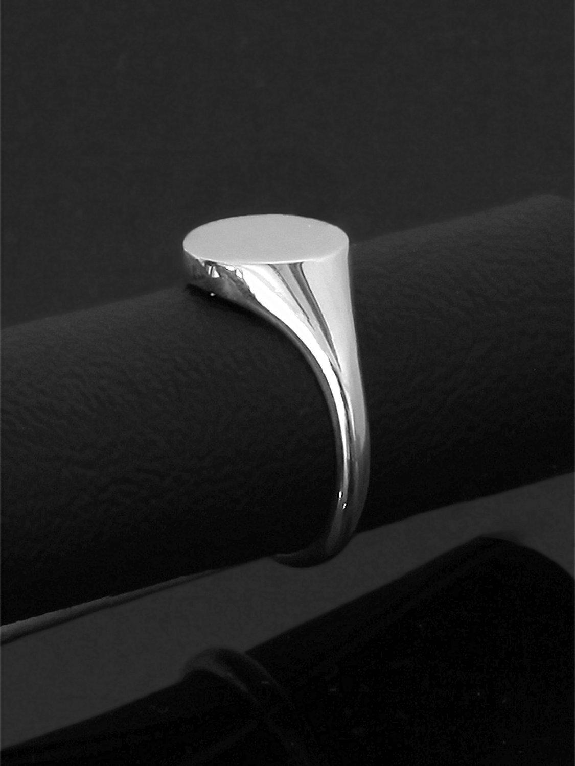 Product image 4 of 6, which shows Nina B Signet Ring, Silver