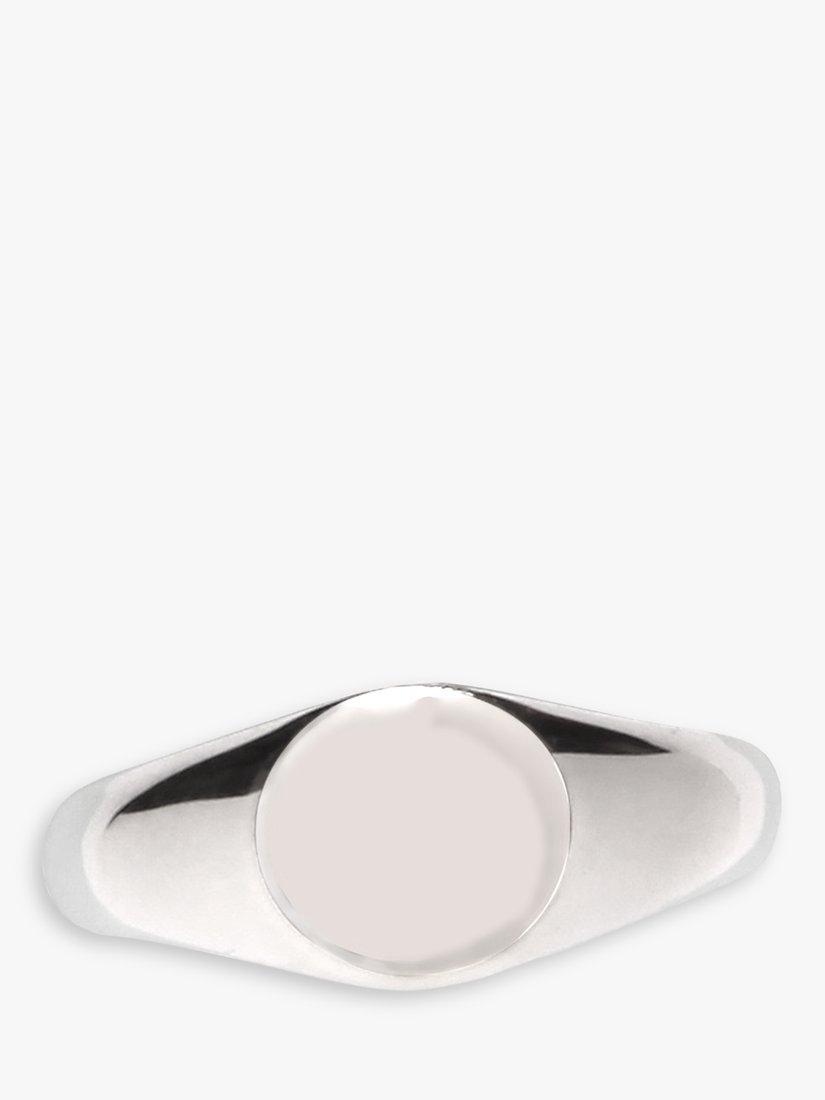 Product image 2 of 6, which shows Nina B Signet Ring, Silver