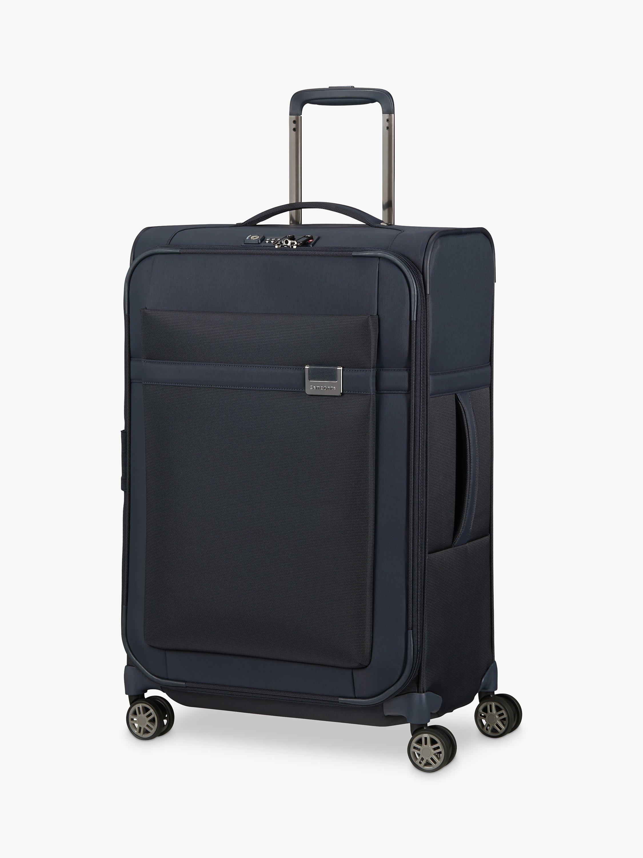 Samsonite Airea 4-Wheel 66cm Expandable Medium Suitcase, Dark Blue