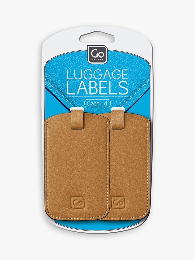 Go Travel Case I.D. Luggage Tags, Brown