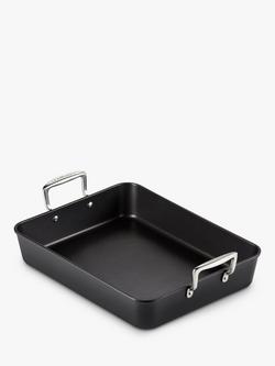 Le Creuset Toughened Non-Stick Rectangular Roaster, 35cm, Black