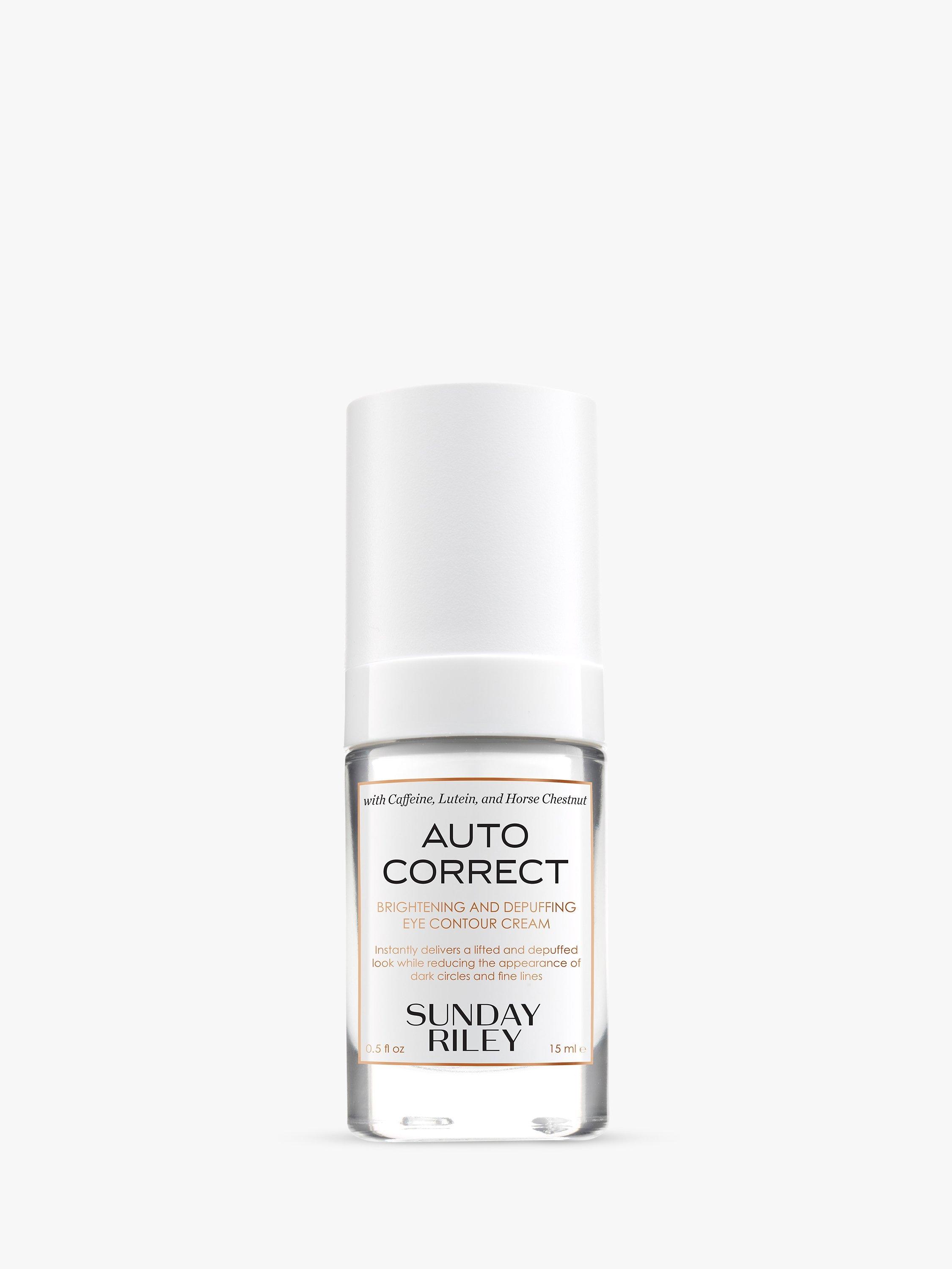 Product image 1 of 4, which shows Sunday Riley Auto Correct Brightening and Depuffing Eye Contour Cream, 15ml