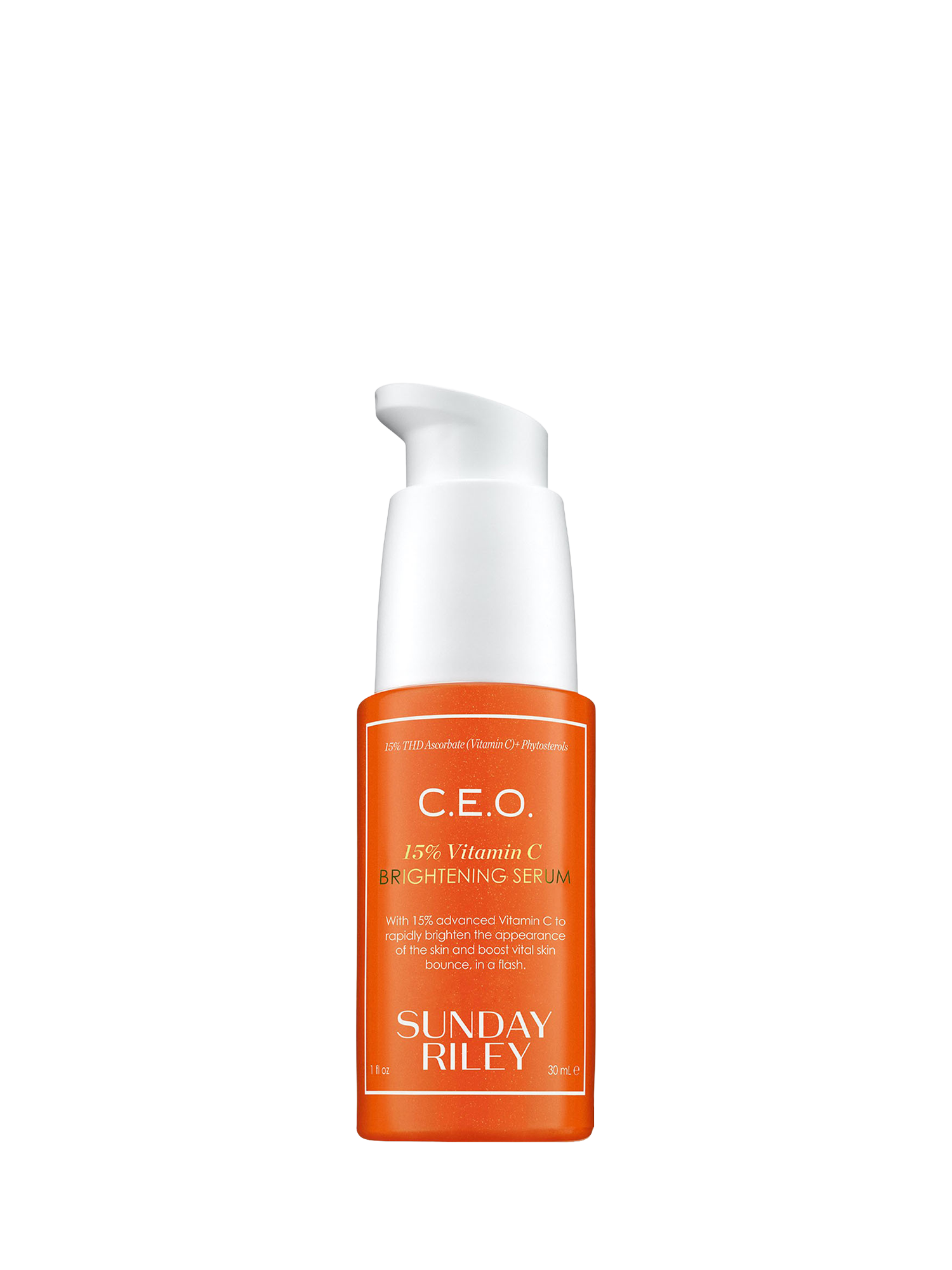 Product image 1 of 8, which shows Sunday Riley C.E.O. 15% Vitamin C Brightening Serum, 30ml