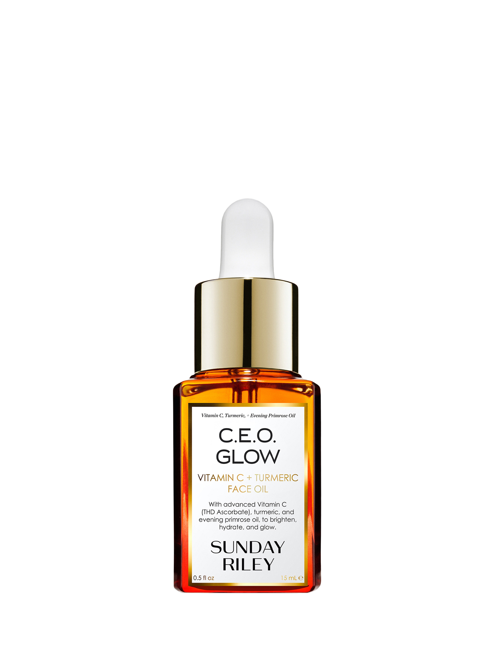 Product image 1 of 5, which shows Sunday Riley C.E.O. Glow Vitamin C and Turmeric Face Oil, 15ml