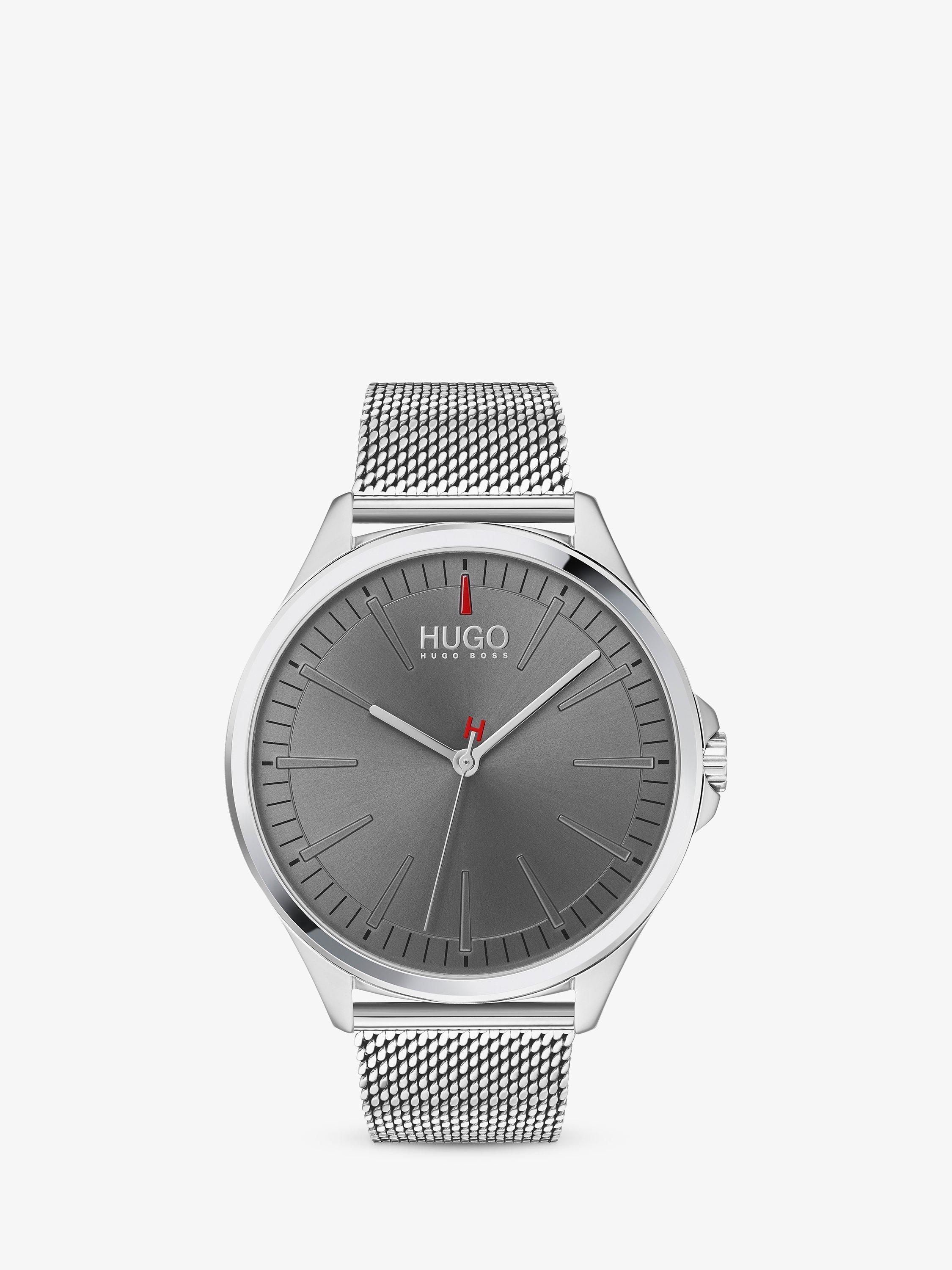 HUGO Men's SMASH Bracelet Strap Watch, Silver 1530135