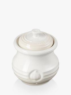 Le Creuset Stoneware Garlic Pot, Meringue - view 2, Meringue