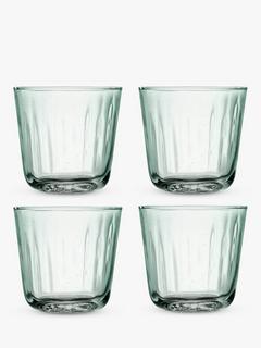 LSA International Mia Recycled Glass Tumblers, Set of 4, 250ml, Green