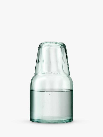 LSA International Mia Glass Carafe and Tumbler, 900ml, Clear Green