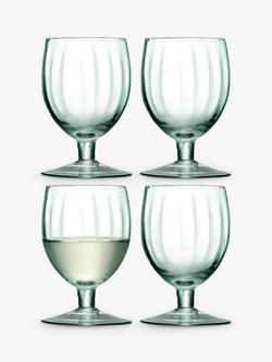 LSA International Mia Wine Glasses, Set of 4, 350ml, Green, Green