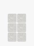 Morris & Co. Strawberry Thief Pure Morris Cork-Backed Coasters, Set of 6