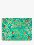 Sara Miller Chelsea Collection Cork-Backed Birds Placemats, Set of 4, Green/Multi