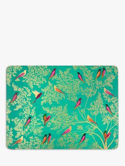 Sara Miller Chelsea Collection Cork-Backed Birds Placemats, Set of 4, Green/Multi - view 2, Green/Multi