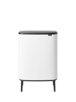Brabantia Bo Hi Recycling Touch Bin, 2 x 30L, White