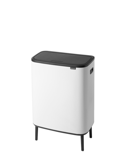 Brabantia Bo Hi Recycling Touch Bin, 2 x 30L - view 2, White