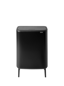 Brabantia Bo Hi Recycling Touch Bin, 2 x 30L, Matt Black