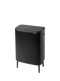 Brabantia Bo Hi Recycling Touch Bin, 2 x 30L - view 2, Matt Black