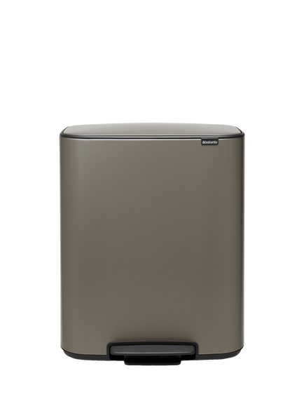 Brabantia Bo Pedal Bin, 60L, Platinum