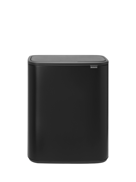 Brabantia Bo Recycling Touch Bin, 2x 30L, Matt Black