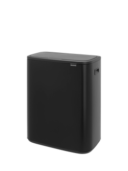 Brabantia Bo Recycling Touch Bin, 2x 30L - view 2, Matt Black