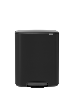Brabantia Bo Pedal Bin, 60L, Matt Black