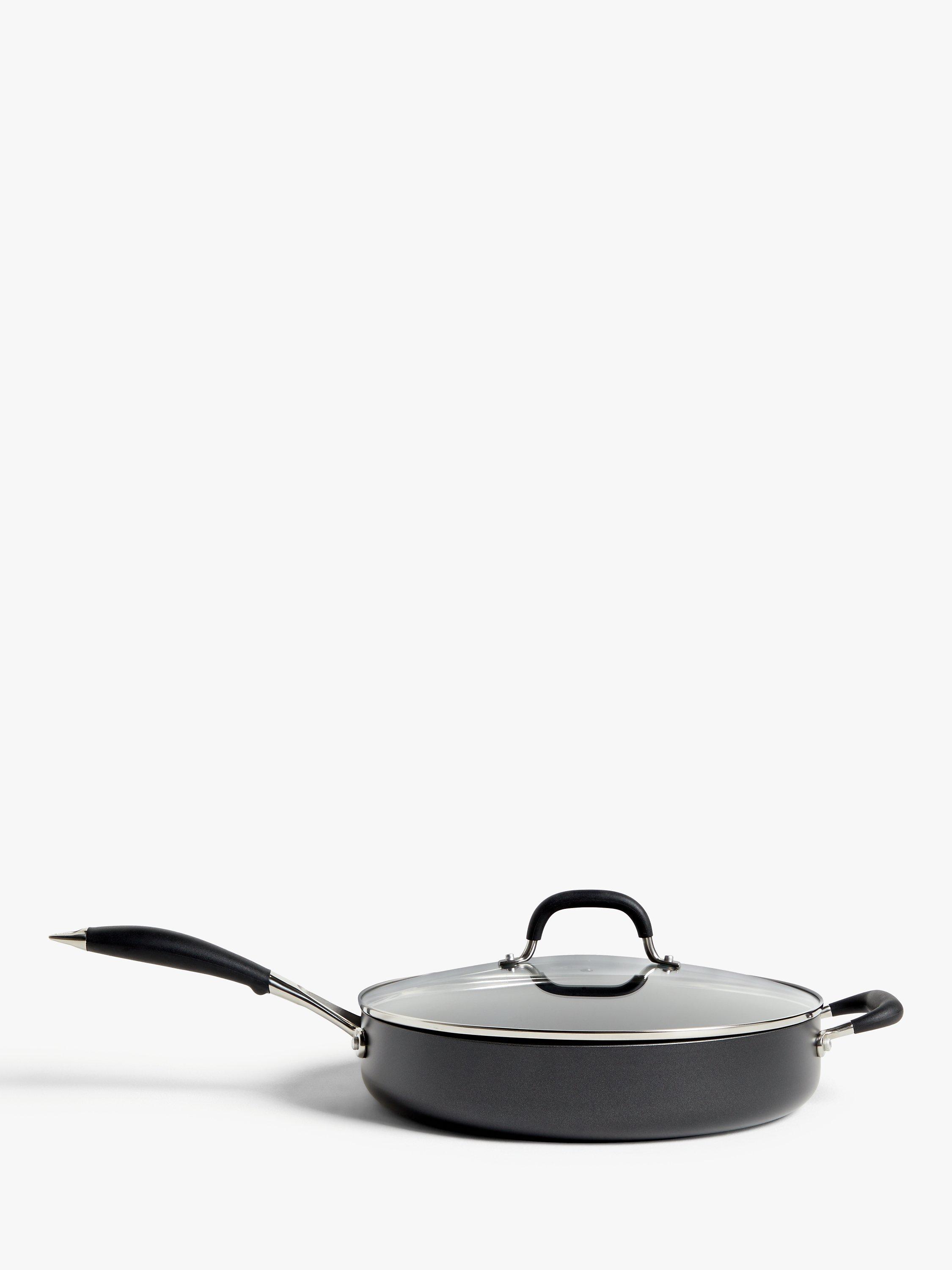John Lewis 'The Pan' Aluminium Non-Stick Saute Pan & Glass Lid, 30cm