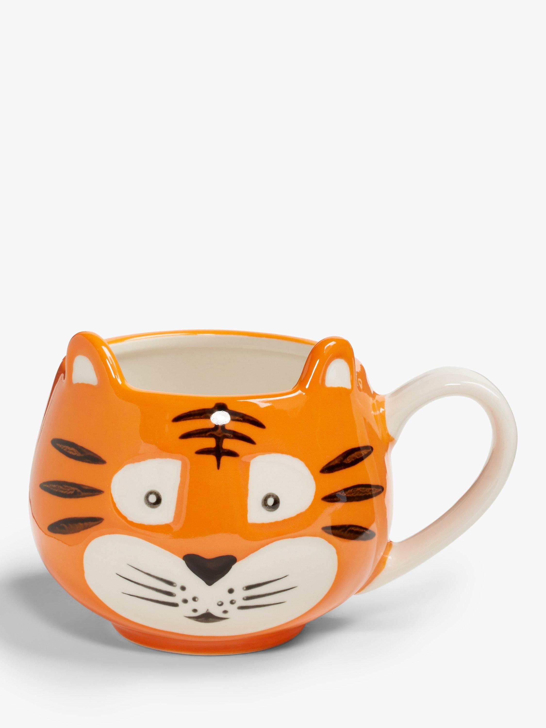 John Lewis & Partners Animals Tiger Mug, 250ml, Orange