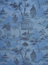 John Lewis Pagoda Made to Measure Curtains or Roman Blind, Bluestone