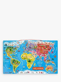 Janod World Map Magnet Puzzle, 92 Pieces, Multi