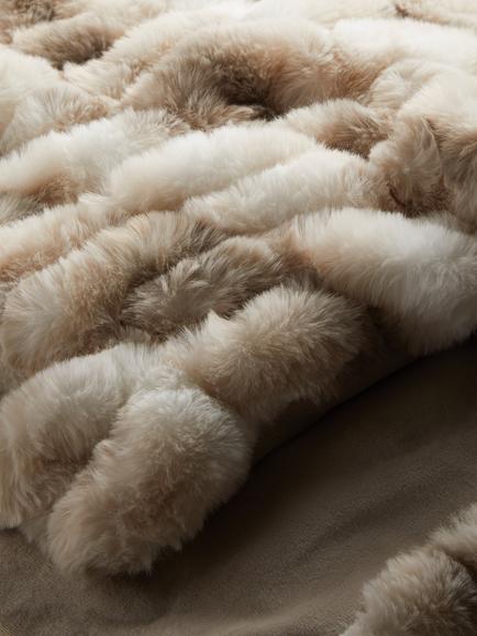 John Lewis Ruched Throw, Chinchila - view 2, Chinchila