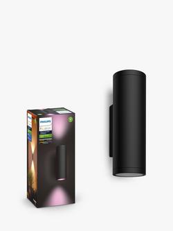 Philips Hue White and Colour Ambiance Appear LED Smart Outdoor Wall Light, Black