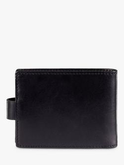John Lewis Vegetable Tanned Leather Card Coin Flip Wallet - view 2, Black