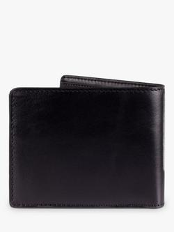 John Lewis Vegetable Tanned Leather Card Coin Bifold Wallet - view 2, Black