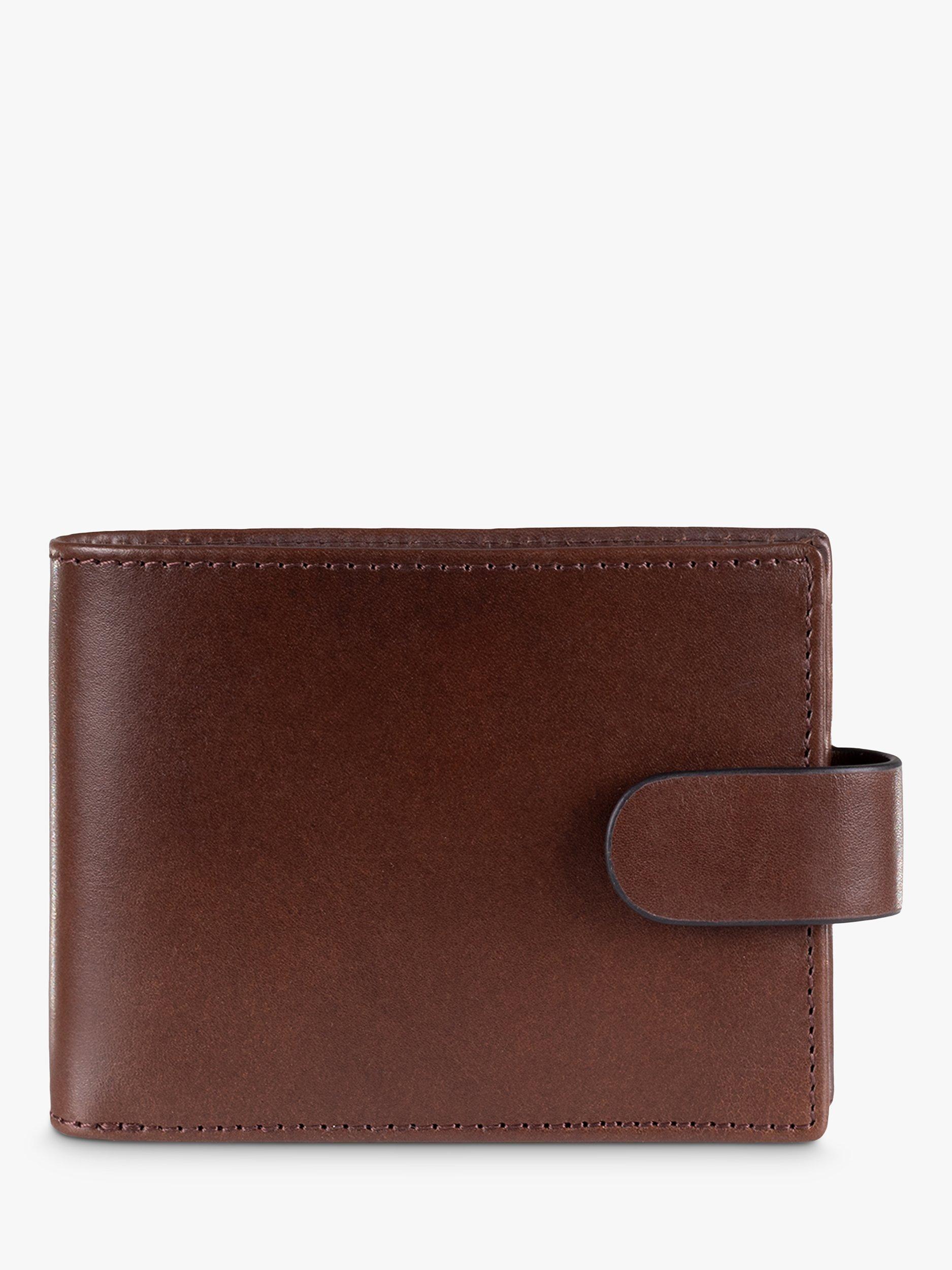 Product image 1 of 6, which shows John Lewis Vegetable Tanned Leather Card Coin Flip Wallet, Brown